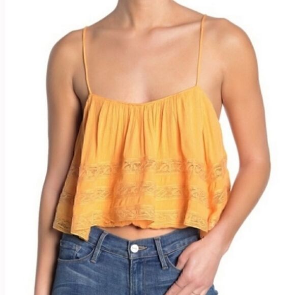 NEW FREE PEOPLE Home Again Cami Orange Tank Top - Picture 6 of 12